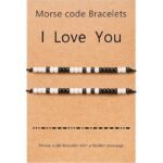 Couples Bracelets, I Love You Morse Code Bracelet, Christmas Gifts for Boyfriend, Long Distance Relationships Matching Bracelets