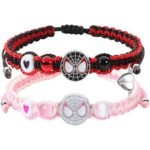 Couples Bracelets Set, Valentines Day Birthday Jewelry Gifts for Bf and Gf Soulmate, Matching Spider Bracelet