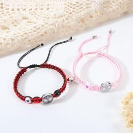 Couples Spider-Man Bracelets Set, Jewelry Gifts for Bf and Gf Soulmate, Magnetic Matching Bracelets