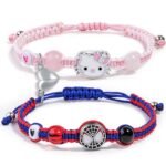 Couples-Matching Bracelets,Bat-Spider-kitty Bracelets Set, Valentine's Day Birthday Jewelry Gifts for Gf and Bf Soulmate, Matching Gifts for Husband&Wife