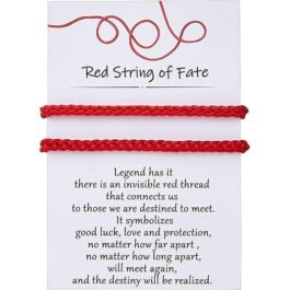 Red String of Fate Couple Bracelets for Girlfriend, Boyfriend – Matching Bracelets for Him Her