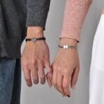 Matching Bracelets for Couples: Long Distance Relationship Gifts Puzzle Heart Stainless Steel Bracelets for Women Men His Hers Bracelets Set for Bf gf Husband Wife Anniversary Promise Gift