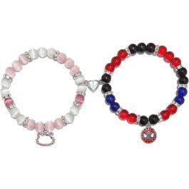 Matching Spider-Man&Hello Kitty Magnetic Bracelets for Couples – Long Distance Gift for Bf Gf