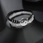 Matching Yin Yang Adjustable Cord Bracelet for Boyfriend Girlfriend Valentines Gift
