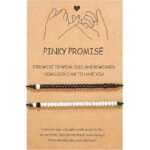 Pinky Promise Matching Bracelet for Couples Soulmate Man Distance Relationship Gifts for Women Men Him Her1